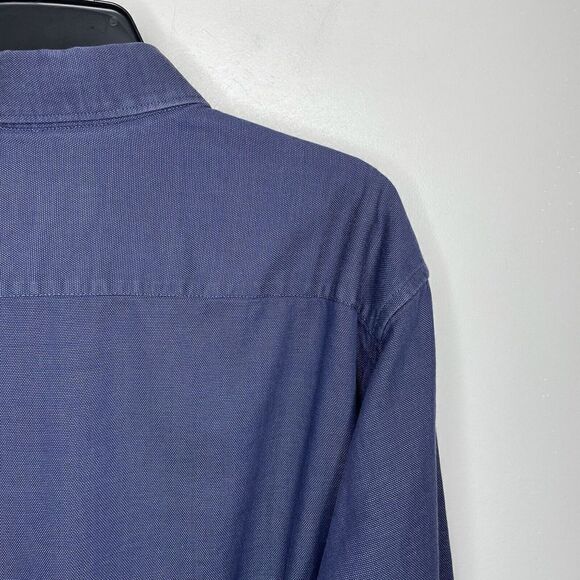 TED BAKER Button-Down Shirt Mens 4 Large L Blue Contrast Cuffs Blue Chambray - Picture 6 of 8